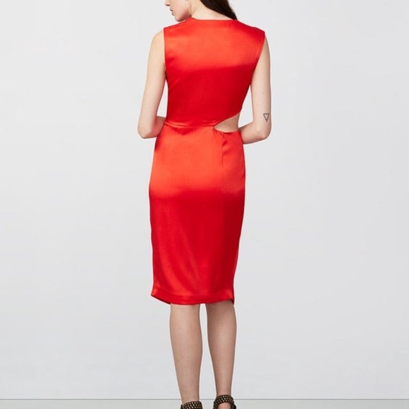 RACHEL Rachel Roy Cut-Out Sleeveless Midi Dress in Red, Sizes 10 & 12 - Picture 3 of 7